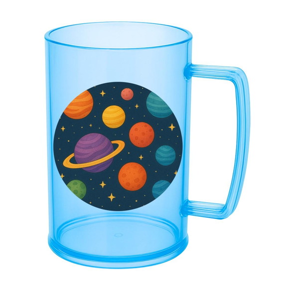 Caneca de Chopp Infantil Personalizada Planetas Coloridos - Imagem 2