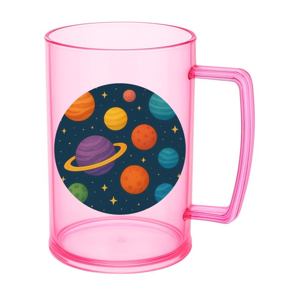 Caneca de Chopp Infantil Personalizada Planetas Coloridos - Imagem 3