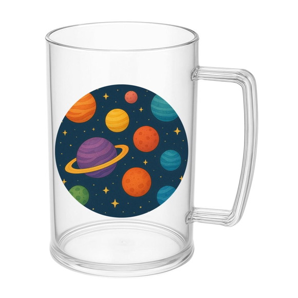 Caneca de Chopp Infantil Personalizada Planetas Coloridos - Imagem 5