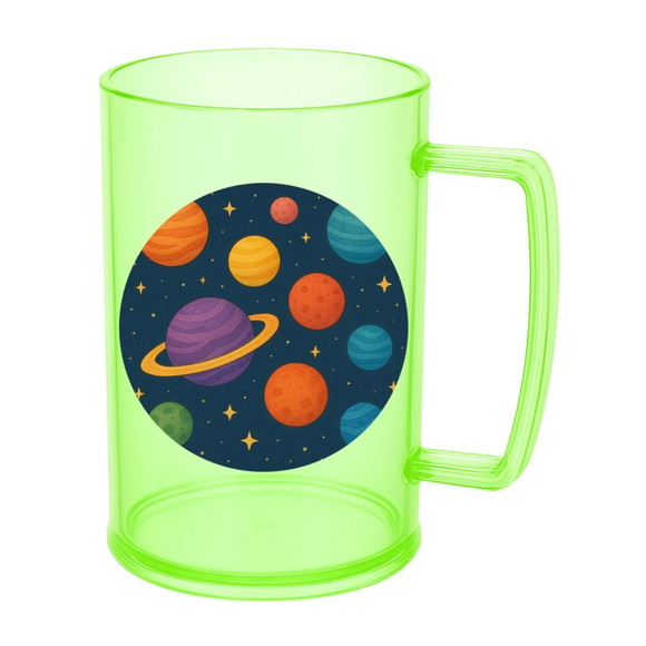 Caneca de Chopp Infantil Personalizada Planetas Coloridos - Imagem 4