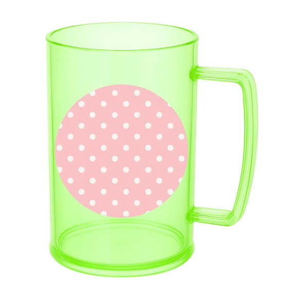 Caneca de Chopp Infantil Personalizada Poá Rosa Bebê - Imagem 4