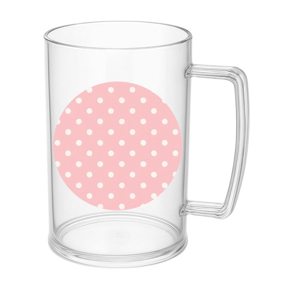 Caneca de Chopp Infantil Personalizada Poá Rosa Bebê - Imagem 5