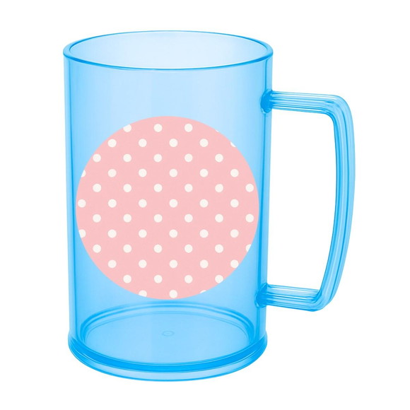Caneca de Chopp Infantil Personalizada Poá Rosa Bebê - Imagem 2