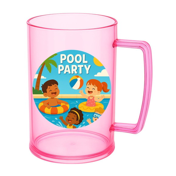 Caneca de Chopp Infantil Personalizada Pool Party - Imagem 3