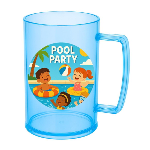 Caneca de Chopp Infantil Personalizada Pool Party - Imagem 2