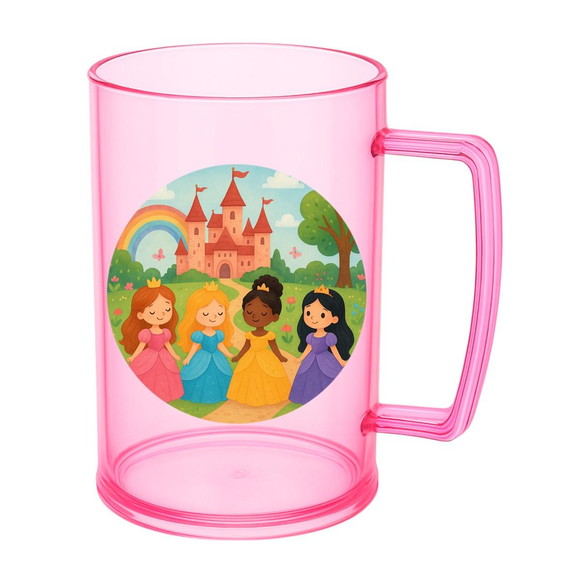Caneca de Chopp Infantil Personalizada Princesas Encantadas - Imagem 3