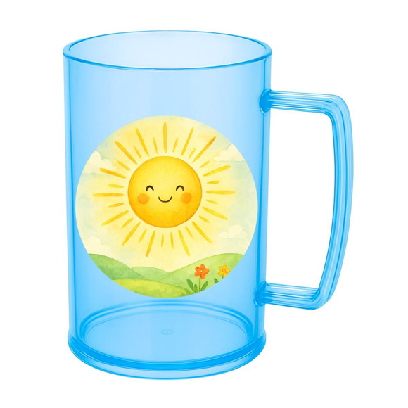 Caneca de Chopp Infantil Personalizada Raio de Sol Aquarela - Imagem 2