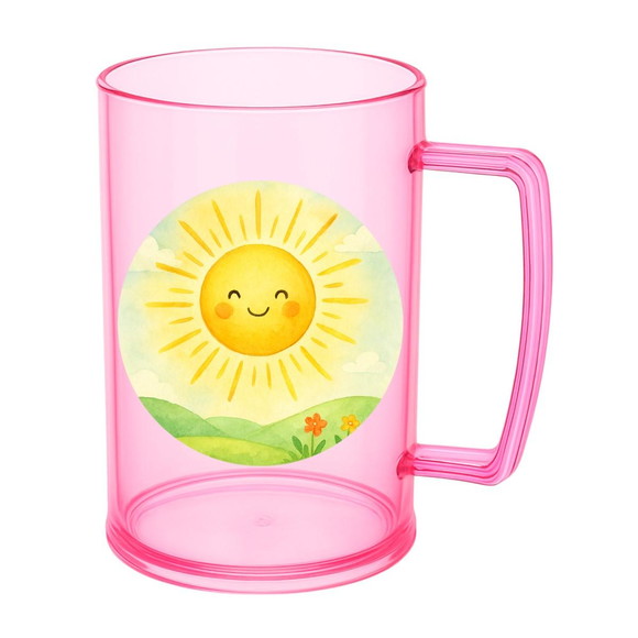 Caneca de Chopp Infantil Personalizada Raio de Sol Aquarela - Imagem 3