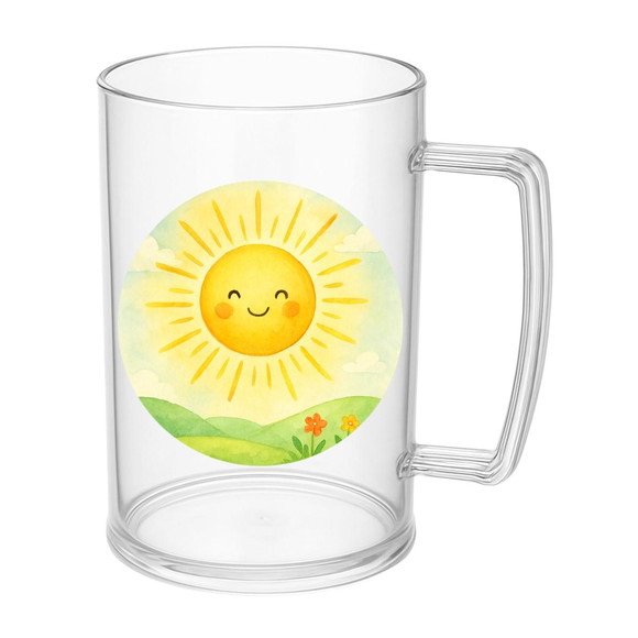 Caneca de Chopp Infantil Personalizada Raio de Sol Aquarela - Imagem 5