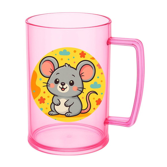 Caneca de Chopp Infantil Personalizada Ratinho Fofo - Imagem 3
