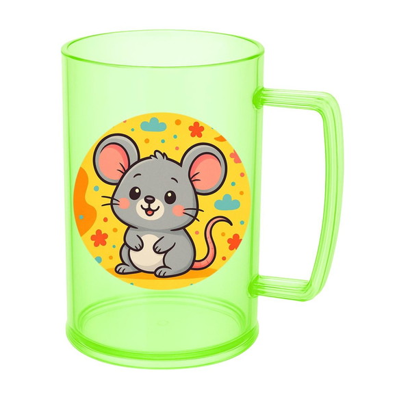 Caneca de Chopp Infantil Personalizada Ratinho Fofo - Imagem 4