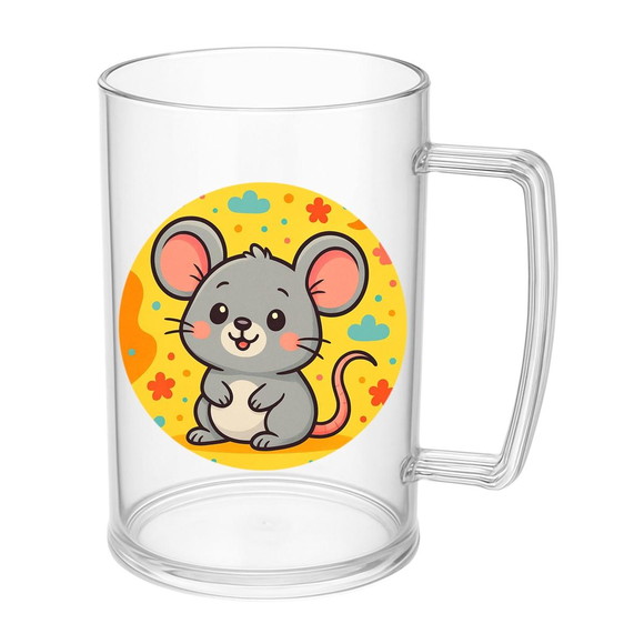Caneca de Chopp Infantil Personalizada Ratinho Fofo - Imagem 5