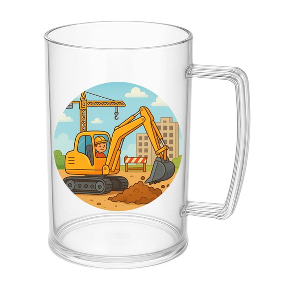 Caneca de Chopp Infantil Personalizada Retroescavadeira - Imagem 5