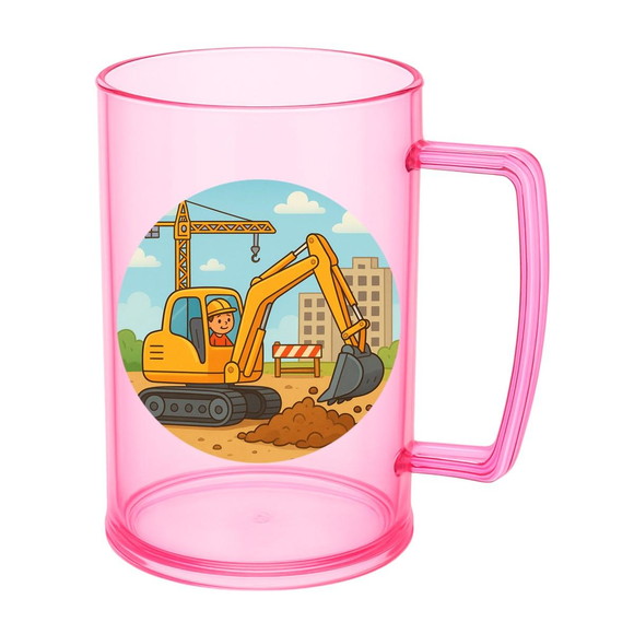 Caneca de Chopp Infantil Personalizada Retroescavadeira - Imagem 3