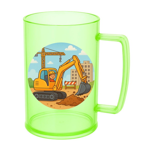 Caneca de Chopp Infantil Personalizada Retroescavadeira - Imagem 4