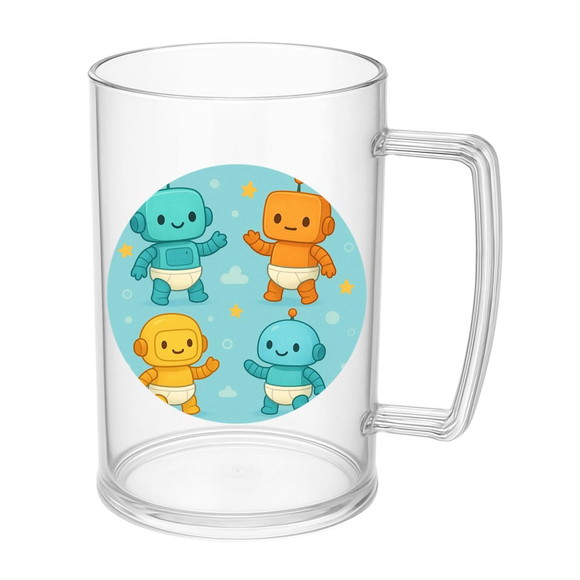 Caneca de Chopp Infantil Personalizada Robôs Baby - Imagem 5