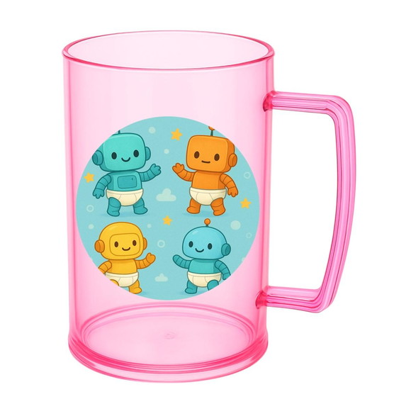 Caneca de Chopp Infantil Personalizada Robôs Baby - Imagem 3