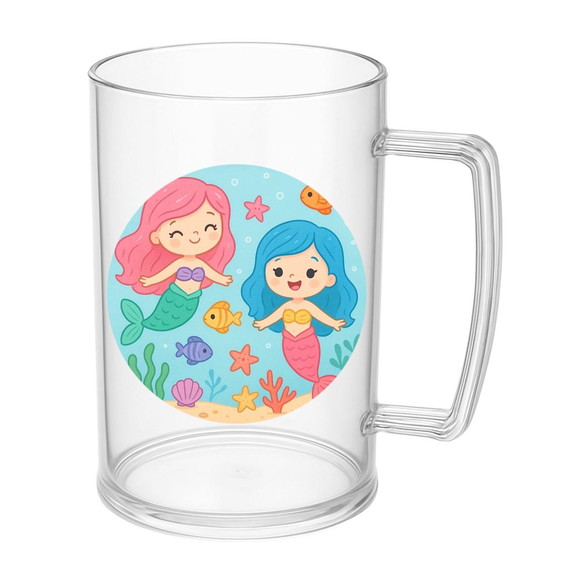 Caneca de Chopp Infantil Personalizada Sereias - Imagem 5