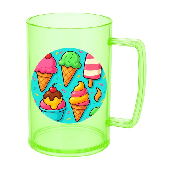 Caneca de Chopp Infantil Personalizada Sorvetes - Imagem 4