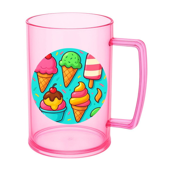 Caneca de Chopp Infantil Personalizada Sorvetes - Imagem 3