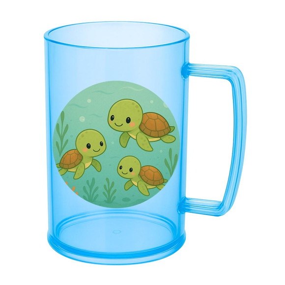Caneca de Chopp Infantil Personalizada Tartaruguinhas - Imagem 2