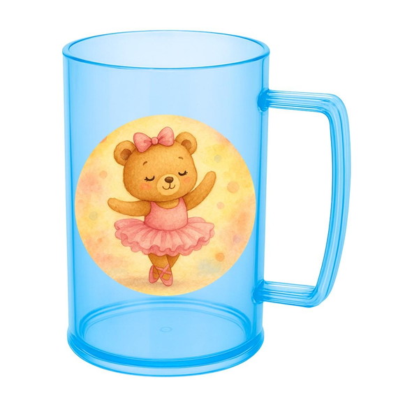 Caneca de Chopp Infantil Personalizada Ursinha Bailarina - Imagem 2