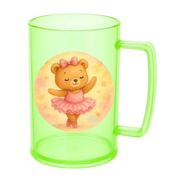 Caneca de Chopp Infantil Personalizada Ursinha Bailarina - Imagem 4