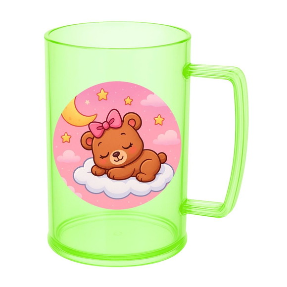 Caneca de Chopp Infantil Personalizada Ursinha Soninho - Imagem 4
