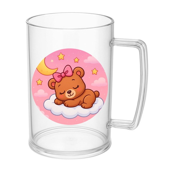 Caneca de Chopp Infantil Personalizada Ursinha Soninho - Imagem 5
