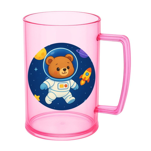 Caneca de Chopp Infantil Personalizada Ursinho Astronauta - Imagem 3