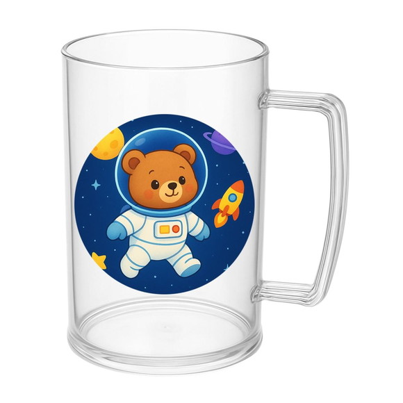 Caneca de Chopp Infantil Personalizada Ursinho Astronauta - Imagem 5