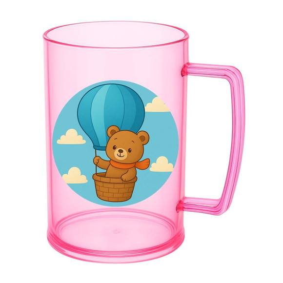 Caneca de Chopp Infantil Personalizada Ursinho Baloeiro - Imagem 3