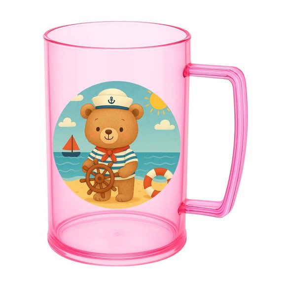 Caneca de Chopp Infantil Personalizada Ursinho Marinheiro - Imagem 3