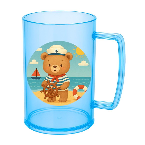 Caneca de Chopp Infantil Personalizada Ursinho Marinheiro - Imagem 2