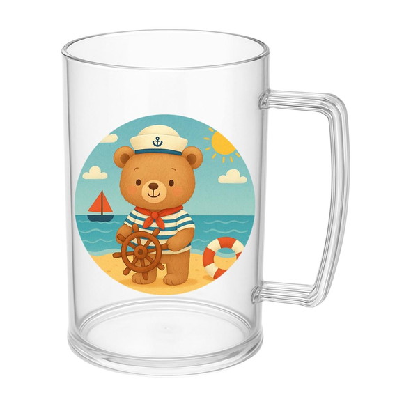 Caneca de Chopp Infantil Personalizada Ursinho Marinheiro - Imagem 5