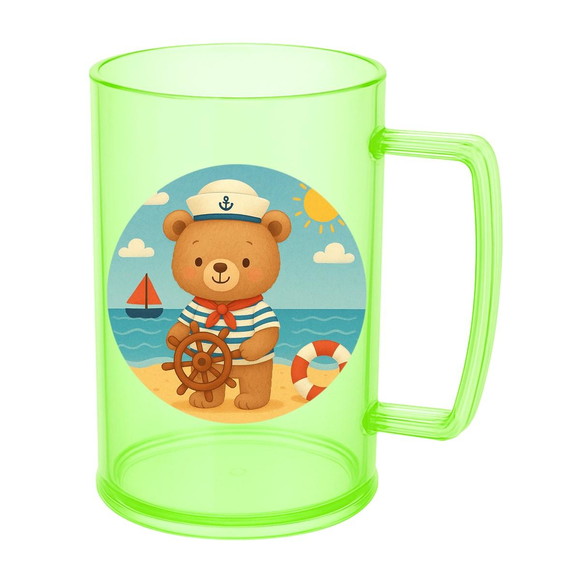 Caneca de Chopp Infantil Personalizada Ursinho Marinheiro - Imagem 4