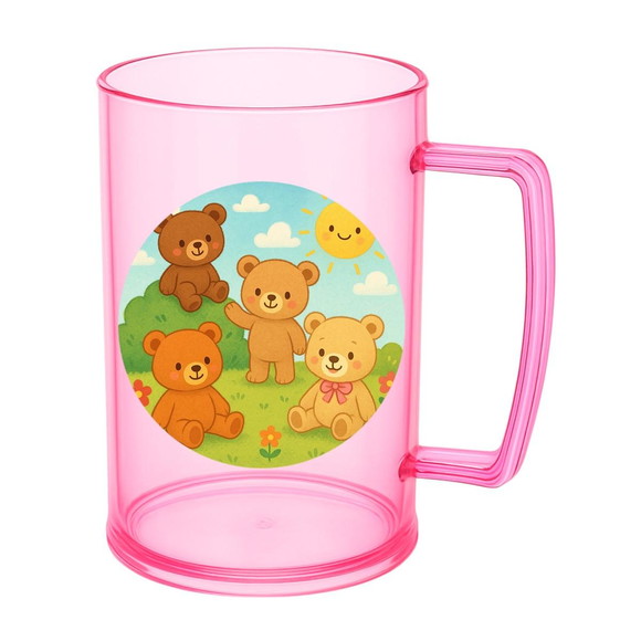 Caneca de Chopp Infantil Personalizada Ursinhos - Imagem 3