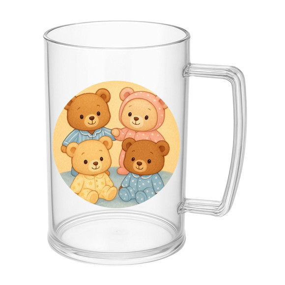 Caneca de Chopp Infantil Personalizada Ursinhos de Pijama - Imagem 5