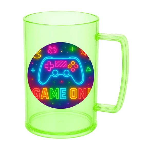 Caneca de Chopp Infantil Personalizada Video Game Neon - Imagem 4