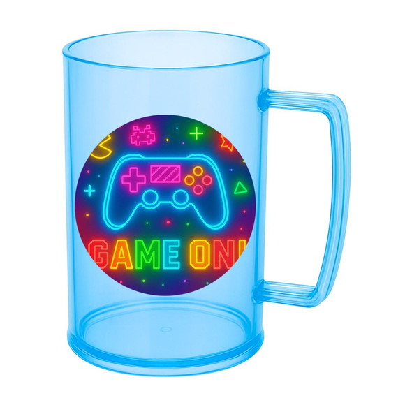 Caneca de Chopp Infantil Personalizada Video Game Neon - Imagem 2