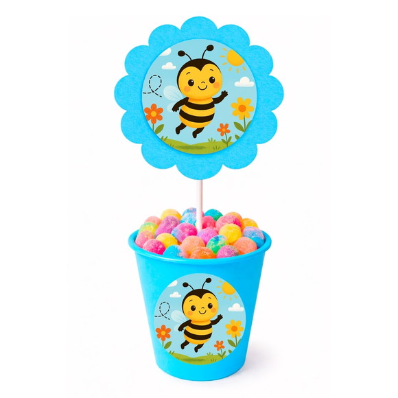 Centro de Mesa Flor Personalizado Abelhinha