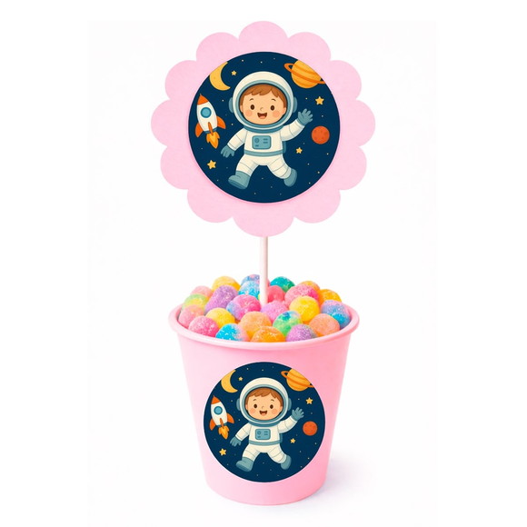 Centro de Mesa Flor Personalizado Astronauta - Imagem 2