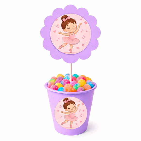 Centro de Mesa Flor Personalizado Bailarina - Imagem 3