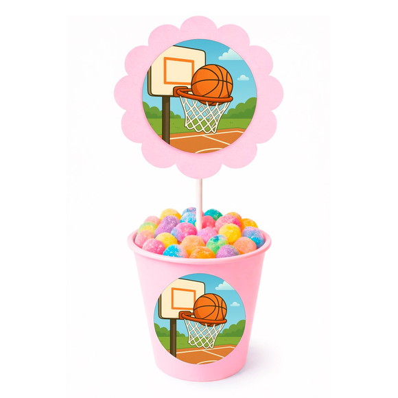 Centro de Mesa Flor Personalizado Basquete - Imagem 2
