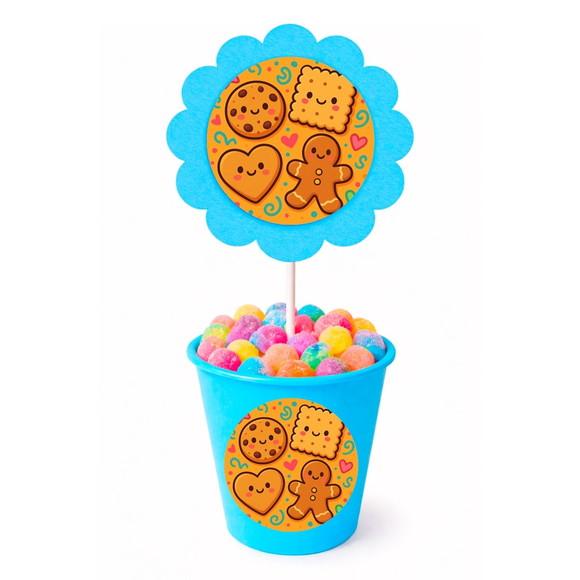 Centro de Mesa Flor Personalizado Biscoitinhos