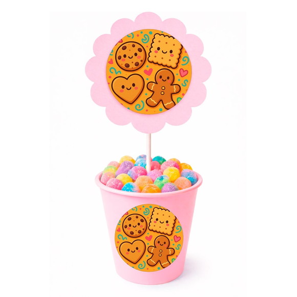 Centro de Mesa Flor Personalizado Biscoitinhos - Imagem 2