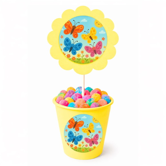Centro de Mesa Flor Personalizado Borboletas - Imagem 4