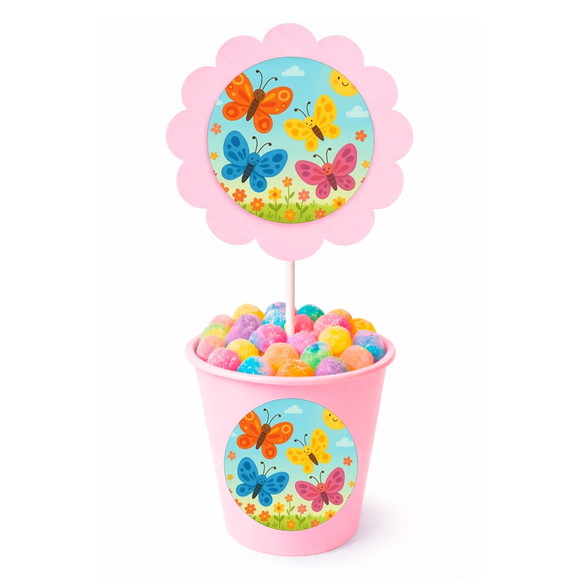 Centro de Mesa Flor Personalizado Borboletas - Imagem 2