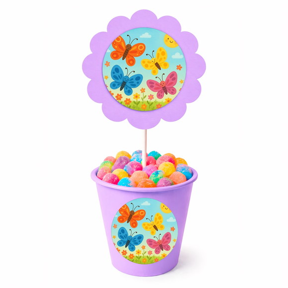 Centro de Mesa Flor Personalizado Borboletas - Imagem 3