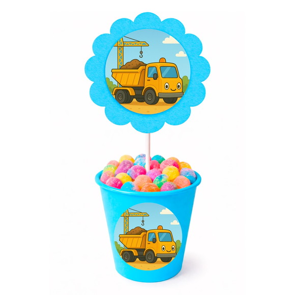 Centro de Mesa Flor Personalizado Caminhão Caçamba